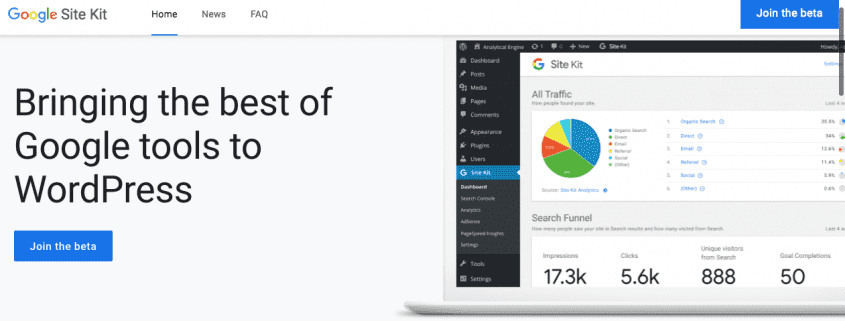 Experts en réparation de sites WordPress - La Clinique Wordpress Montréal screenshot sitekit.withgoogle.com 2019.02.04 12 06 49